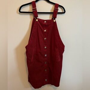 Celebrity Pink Corduroy Button Front Pinafore